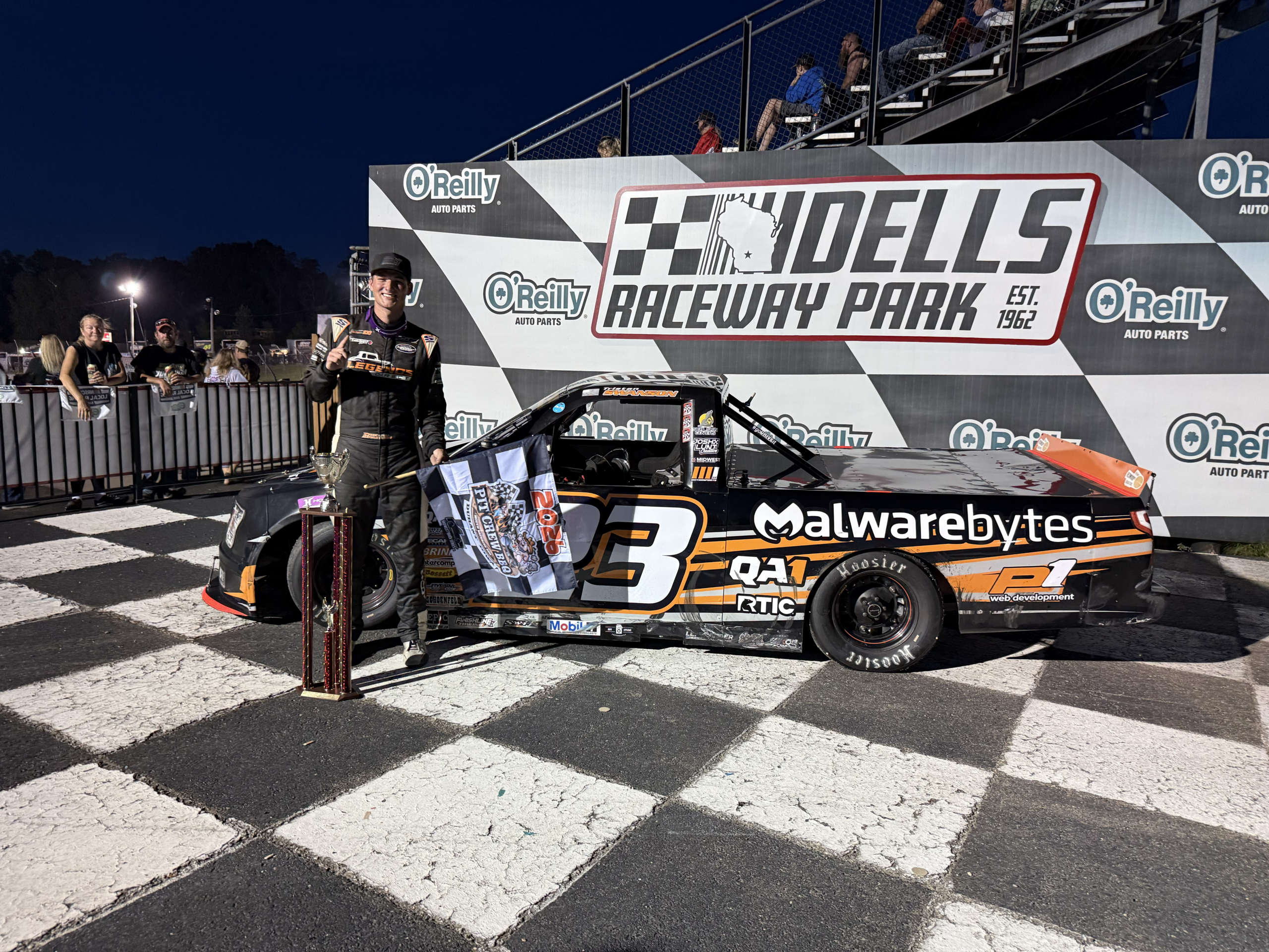 Tristan Swanson in Victory Lane